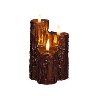 Druipkaars 3x3d vlam 16,5x11 cm brons - Annas collection