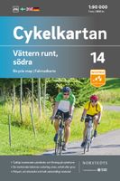 Fietskaart 14 Cykelkartan Vättern runt, södra delen - Vattern Meer zuidelijk gedeelte | Norstedts - thumbnail