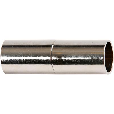 Creativ Company Magnetische sluiting, l: 20 mm, gatgrootte 5 mm, verzilverd, 2 stuk/ 1 doos