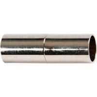 Creativ Company Magnetische sluiting, l: 20 mm, gatgrootte 5 mm, verzilverd, 2 stuk/ 1 doos
