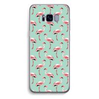Flamingoprint groen: Samsung Galaxy S8 Plus Transparant Hoesje