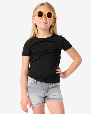 HEMA Kinder t-shirts biologisch katoen - 2 stuks zwart (zwart)