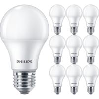 PHILIPS - LED Lamp E27 10 Pack - Corepro LEDbulb E27 Peer Mat 10W 1055lm - 840 Natuurlijk Wit 4000K | Vervangt 75W