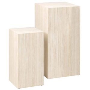 Drue salontafel voetstuk set van 2 stuks. beige.