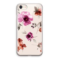 Geschilderde bloemen: iPhone 8 Transparant Hoesje