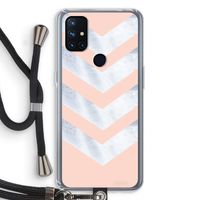Marmeren pijlen: OnePlus Nord N10 5G Transparant Hoesje met koord