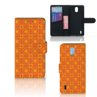 Nokia 1.3 Telefoon Hoesje Batik Oranje - thumbnail