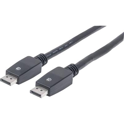 Manhattan 354134 DisplayPort-kabel DisplayPort Aansluitkabel DisplayPort-stekker, DisplayPort-stekker 10.00 m Zwart 4K UHD, Folie afscherming, UL