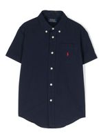 POLO RALPH LAUREN KIDS chemise en velours côtelé à logo brodé - Bleu - thumbnail