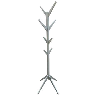 Home Deco Factory Kapstok - grijs - hout - 8 haken - 178 cm - staand