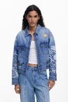 Spijkerjack met oosterse borduursels - BLUE - L