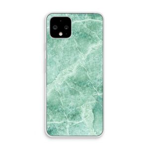 Groen marmer: Pixel 4 Transparant Hoesje