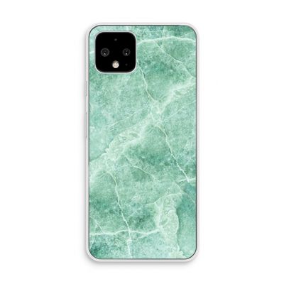 Groen marmer: Pixel 4 Transparant Hoesje