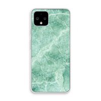 Groen marmer: Pixel 4 Transparant Hoesje