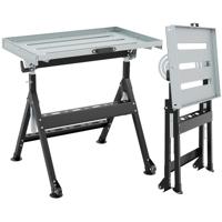 Opklapbare Lastafel Laswerkbank met Tafelblad van 78 x 51 cm 2 Vaste Wielen 4 Hoogtes 5 Kantelhoeken 3 Sleuven 2 Gereedschapshouders