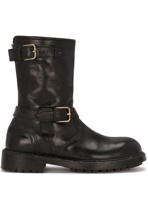 Dolce & Gabbana bottines Horseride en cuir - Noir