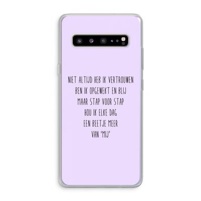 Zelfvertrouwen: Samsung Galaxy S10 5G Transparant Hoesje