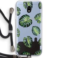 Tropische bladeren: Samsung Galaxy J3 (2017) Transparant Hoesje met koord