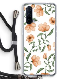 Peachy flowers: OnePlus Nord CE 5G Transparant Hoesje met koord