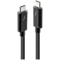 LINDY Thunderbolt-kabel Thunderbolt 3 USB-C stekker, USB-C stekker 2.00 m Zwart 41557 - thumbnail