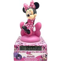 3D-wekker met lichtgevende figuur - KIDS LICENSING - Minnie Mouse - Geschikt voor kinderen vanaf 3 jaar