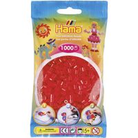 Hama strijkkralen rood doorzichtig (013) - thumbnail