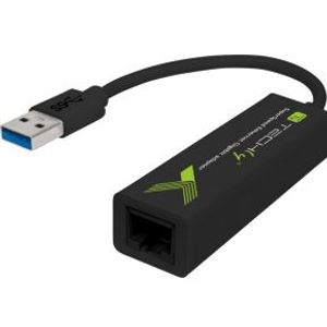 Techly IDATA USB-ETGIGA3T2 USB Type-A RJ45 8P8C Zwart