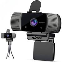 Nince Webcam van hoge Kwaliteit 2021 Model Full HD 1080P - Webcam voor pc / laptop - Webcam met Microfoon - thumbnail