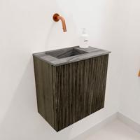 Toiletmeubel Mondiaz Joya Dlux | 40 cm | Meubelkleur Shadow | Faye wastafel Sombra Wasbak Links | Zonder kraangat(en)