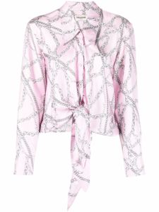 Zadig&Voltaire chemise en soie à imprimé graphique - Rose