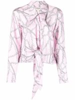 Zadig&Voltaire chemise en soie à imprimé graphique - Rose - thumbnail