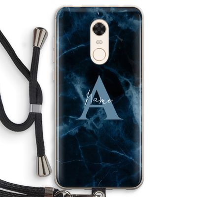 Midnight Marble: Xiaomi Redmi 5 Transparant Hoesje met koord