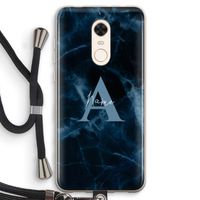 Midnight Marble: Xiaomi Redmi 5 Transparant Hoesje met koord