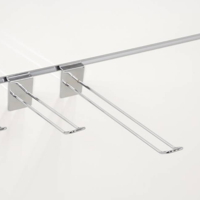 Slatwall /lamel haak dubbel gesloten l20cm diam 4mm