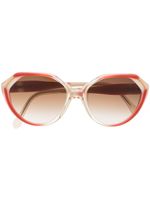 Saint Laurent Pre-Owned lunettes de soleil à monture ovale (années 1980) - Tons neutres - thumbnail