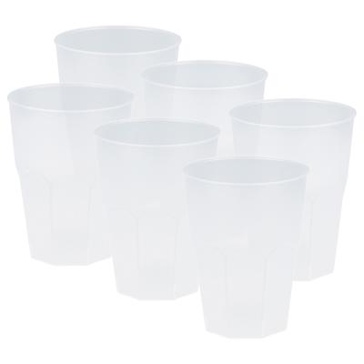 Drinkglazen frosted - transparant - 36x - 300 ml - onbreekbaar kunststof - Feest/cocktailbekers Drinkglazen frosted - transparant - 36x - 300 ml - onbreekbaar kunststof - Feest/cocktailbekers