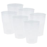 Drinkglazen frosted - transparant - 36x - 300 ml - onbreekbaar kunststof - Feest/cocktailbekers Drinkglazen frosted - transparant - 36x - 300 ml - onbreekbaar kunststof - Feest/cocktailbekers