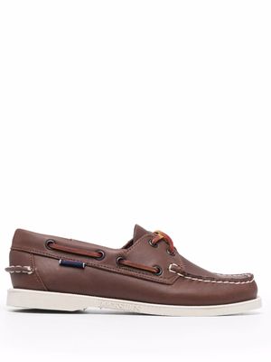 Sebago mocassins en cuir à lacets - Marron