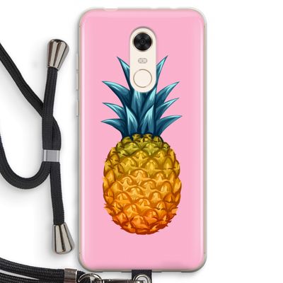 Grote ananas: Xiaomi Redmi 5 Transparant Hoesje met koord