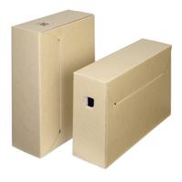 Loeff's archiefdoos City Box 30+, ft 390 x 260 x 115 mm, bruin/wit, pak van 50 stuks