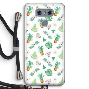 Ananas bladeren: LG G6 Transparant Hoesje met koord
