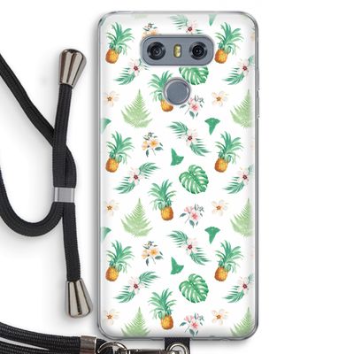 Ananas bladeren: LG G6 Transparant Hoesje met koord