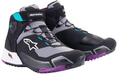 ALPINESTARS CR-X Women's Drystar Shoes, Motorschoenen, Zwart-Grijs-Plum-Teal