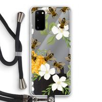 No flowers without bees: Samsung Galaxy S20 Transparant Hoesje met koord