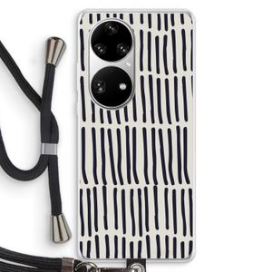 Moroccan stripes: Huawei P50 Pro Transparant Hoesje met koord