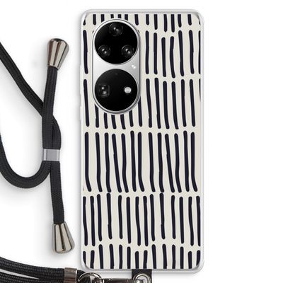 Moroccan stripes: Huawei P50 Pro Transparant Hoesje met koord