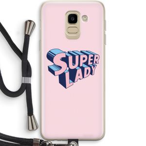 Superlady: Samsung Galaxy J6 (2018) Transparant Hoesje met koord