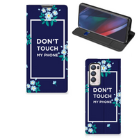 OPPO Find X3 Neo Design Case Flowers Blue DTMP - thumbnail