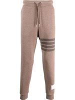 Thom Browne pantalon de jogging en laine à détail 4 bandes signature - Marron