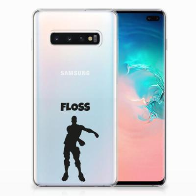 Samsung Galaxy S10 Plus Telefoonhoesje met Naam Floss Samsung Galaxy S10 Plus Telefoonhoesje met Naam Floss